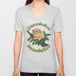 Join the Dissociation Association - tarsius zoning out V Neck T Shirt