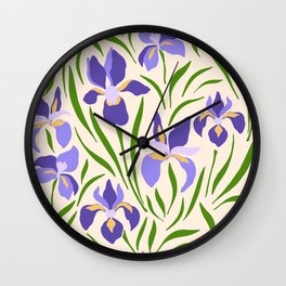 Iris Flower Gallery Wall Clock
