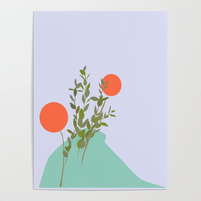 Grass on the mountain Poster