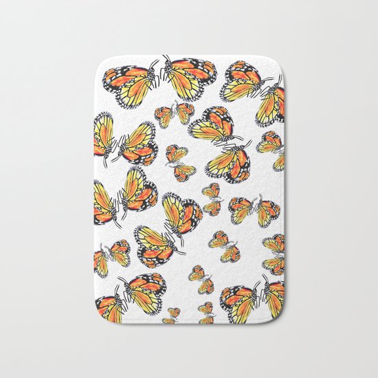 Monarch Butterflies Bath Mat