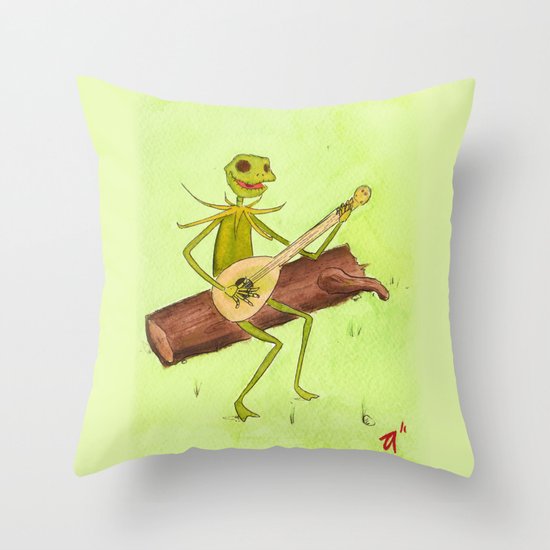 It Ain't Easy Being Green Throw Pillow