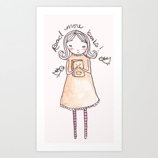 Read more books Art Print