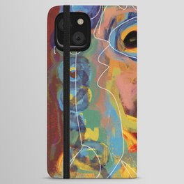 Right Hand Portrait from a Left handed Artist iPhone Wallet Case