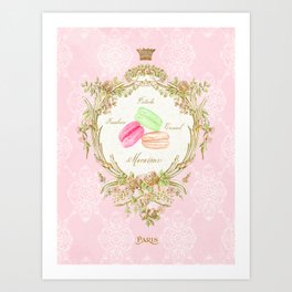 French Patisserie Macarons Art Print