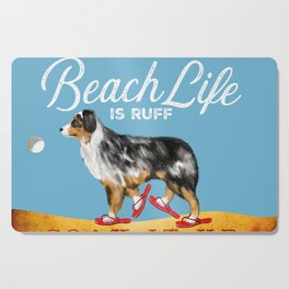 Australian aussie dog shepherd beach sandals flip flops club beach life cottage beach house Cutting Board