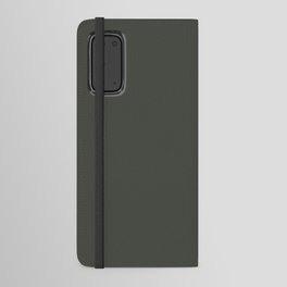Dark Gray-Green Solid Color Pantone Climbing Ivy 19-0307 TCX Shades of Green Hues Android Wallet Case