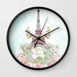 Paris, The City of Love Wall Clock