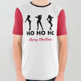 Ho Ho Ho Merry Christmas All Over Graphic Tee