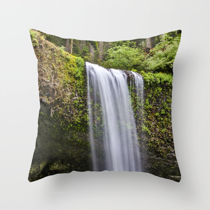 South Falls, Silver Falls State Park  6-23-19 Throw Pillow