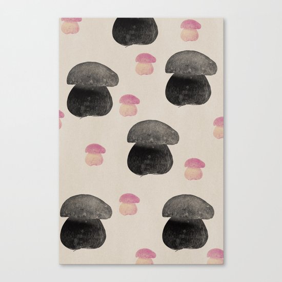 Black mushroom Canvas Print