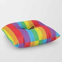 65 MCMLXV LGBT Mismo Amor Rainbow Stripe Pattern Floor Pillow