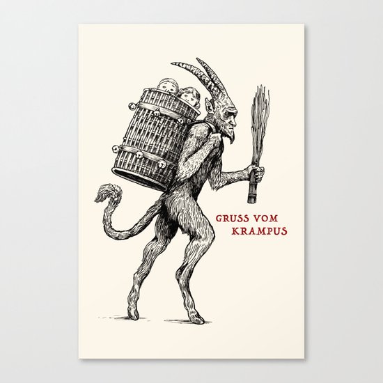 Gruss vom Krampus Canvas Print