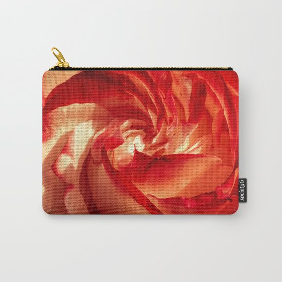 In fire - red and orange rose flower on #Society6 Carry-All Pouch