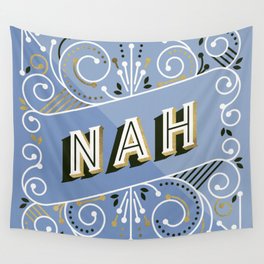 Nah – Periwinkle & Gold Palette Wall Tapestry