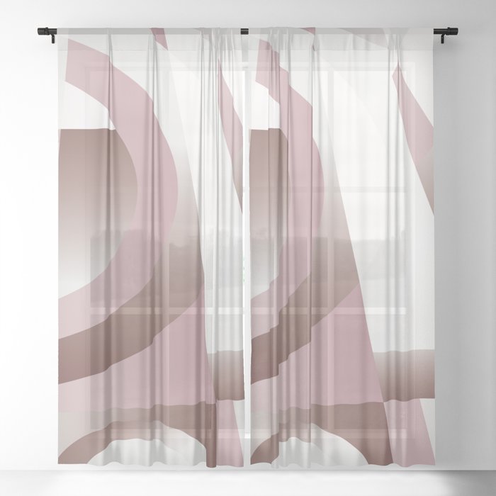 Nude retro background Sheer Curtain