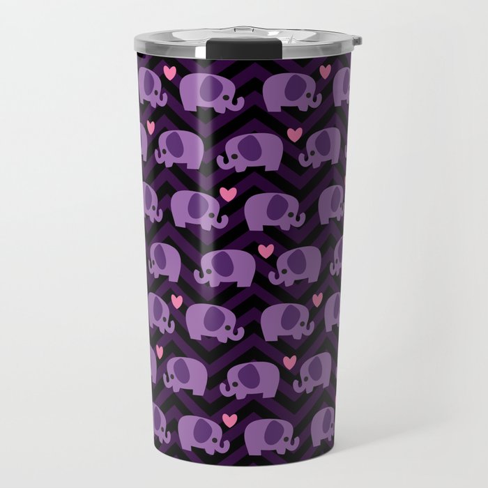 Pastel Goth Purple Elephants Travel Mug