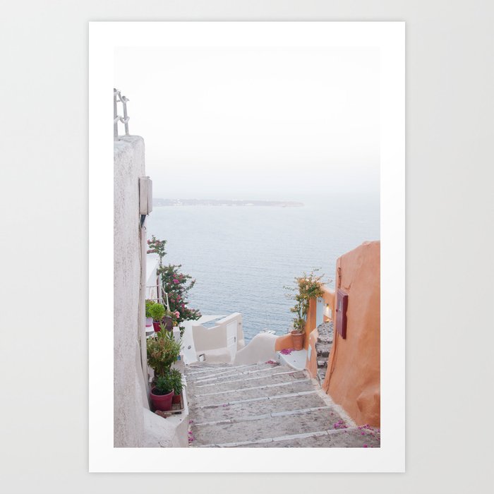 Dreamy Santorini Oia #2 #wall #art #society6 Art Print