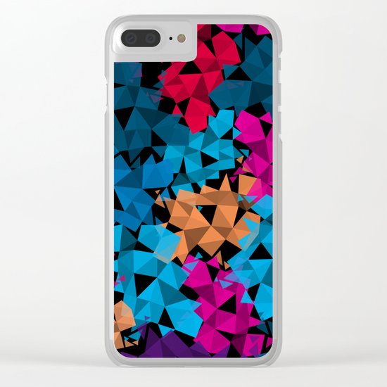 Colorful geometric Shapes Clear iPhone Case