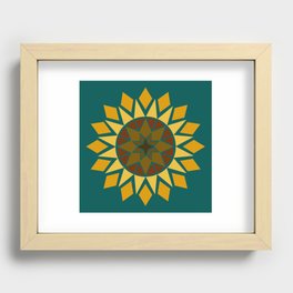 Native Sunflower Recessed Framed Print