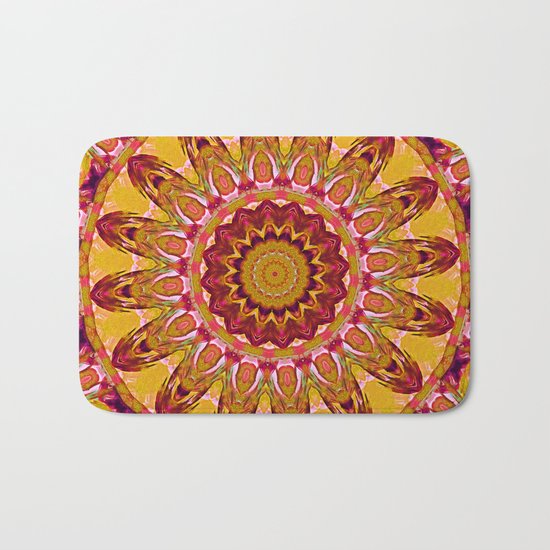 The goldish mandala Bath Mat