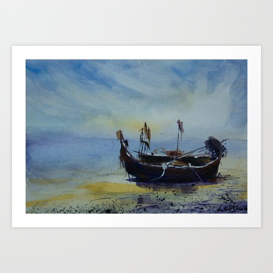The boat Art Print