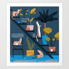 Ferret Fun Art Print