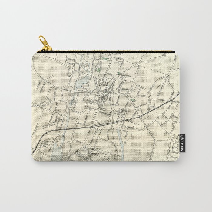 Vintage Map of Stamford CT (1893) Carry-All Pouch
