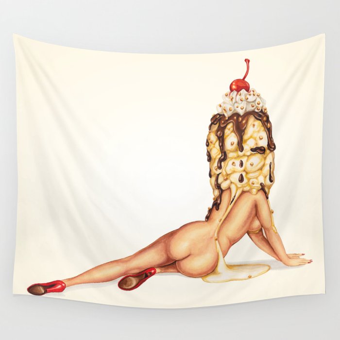 Ice Cream Girl 1 Wall Tapestry