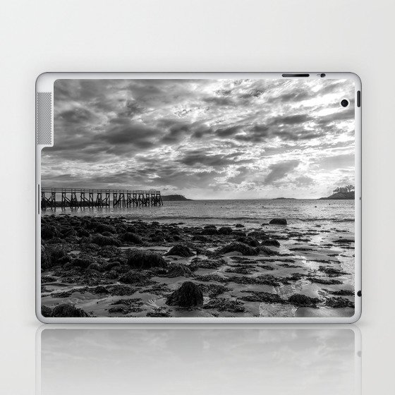 Magnolia Pier #2 B&W Laptop & iPad Skin