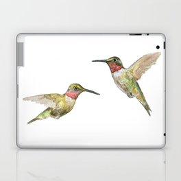 Ruby Throated Hummingbird Watercolor Laptop & iPad Skin