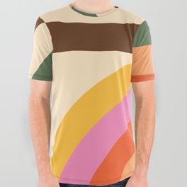 70s Retro Groovy Background 05 All Over Graphic Tee