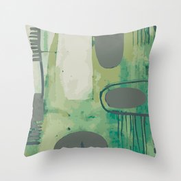 Spring meadow (abstract composition) Throw Pillow