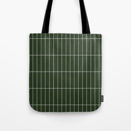 Rectangular Grid Pattern - Deep Green Tote Bag