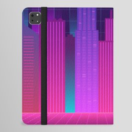 neon synthwave city iPad Folio Case