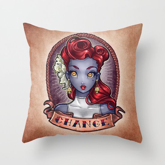 CHANGE pinup Throw Pillow