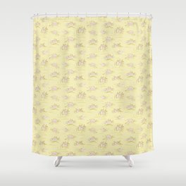 Piglets Cavorting In Butter Shower Curtain