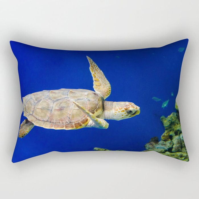 Sea Turtle 1 Marine Animal / Underwater Wildlife Photograph Rectangular Pillow and more