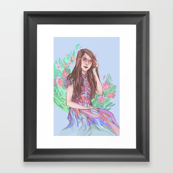 Floral Bird Framed Art Print
