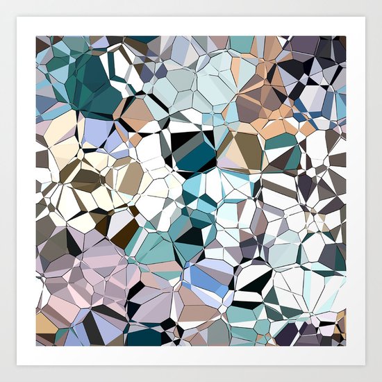 Abstract Geometric Shapes Art Print