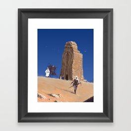 Strange temple in the desert  Framed Art Print