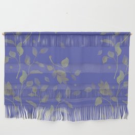 Rose Stems and Leaves on Lavender Field Wall Hanging