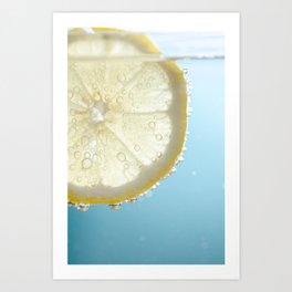 Bubbly Lemon Art Print