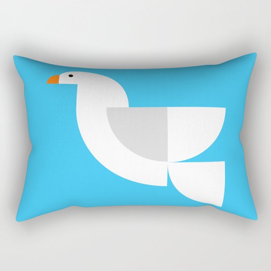 Geometric Dove Rectangular Pillow