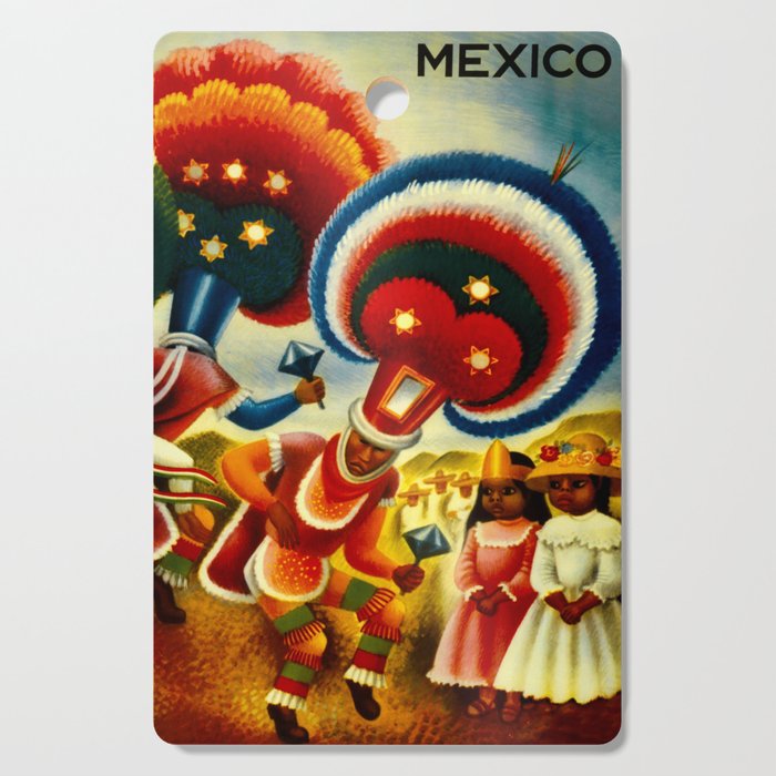 Oaxaca Mexico Vintage Travel Cutting Board by Yesteryears