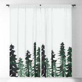 Foggy Pine Trees 2 Blackout Curtain
