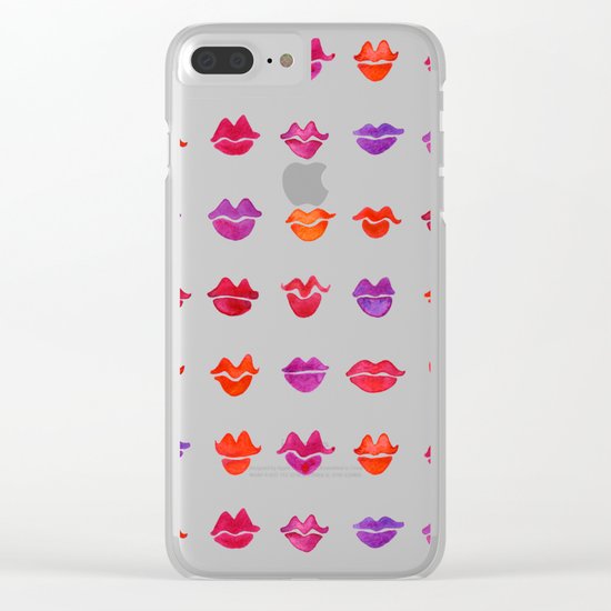 Kiss Collection – Fuchsia Palette Clear iPhone Case