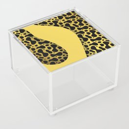 Black & Butter Yellow Color Liquid Wavy Design Acrylic Box