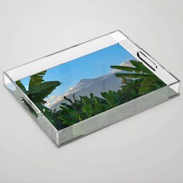 South Africa Photography - Dense Jungle In Front Of A Big Mountain Acrylic Tray