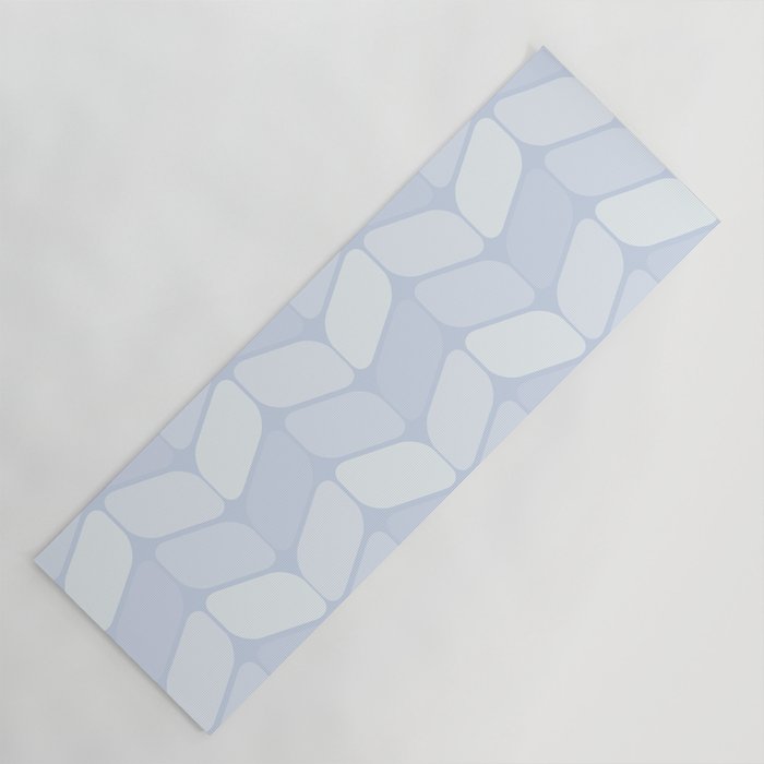 Vintage Diagonal Rectangles Silver Yoga Mat