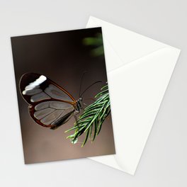 Glasswing Butterfly on pine needles Stationery Cards